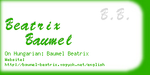 beatrix baumel business card